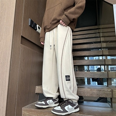 2024冬季新款内景大码加绒灯芯绒贴标卫裤M-5XHK23853-特P40，男装休闲裤，电商A022