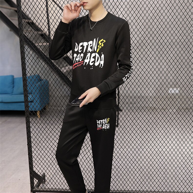 已备货 秋季新款运动卫衣套装男长袖长裤两件套男T748-P40图片