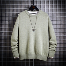 1日系中性情侣宽松潮流大码M-5XL纯色毛衣男外套7979P45加绒P55，男装针织衫/毛衣，星座226-2