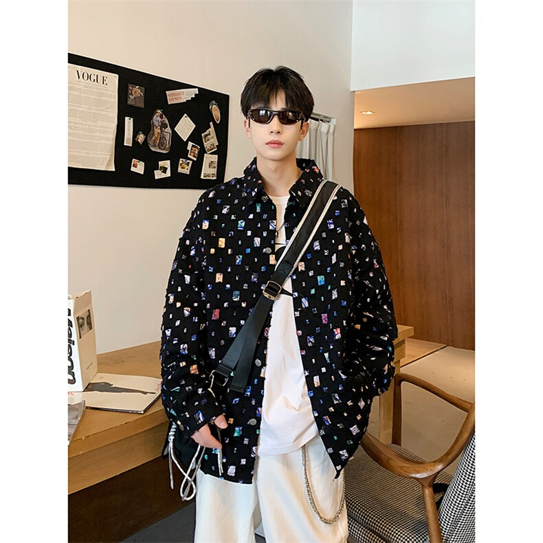 Wt2341-P70美式复古彩色补丁潮牌外套图片
