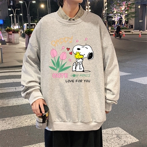 S6324-P28 秋季圆领卫衣男大码韩版宽松长袖外套图片