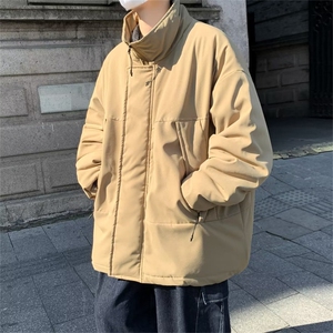 棉衣男冬季潮流宽松立领外套韩版潮牌ins休闲纯色棉服V564-P88图片