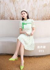桃心蝴蝶结连衣裙，女装连衣裙，依佰思特