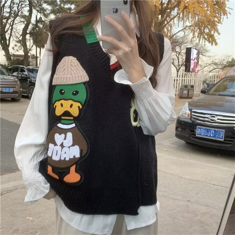 流行V领百搭马夹潮流ins时尚女原创设计气质日系新款简约原宿文艺,男装背心/马甲,星座1210-1