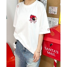 H0831-P38毛巾绣内里加贴布不刺身220克宽松短袖T恤男女同款，女装T恤，星座617A-2