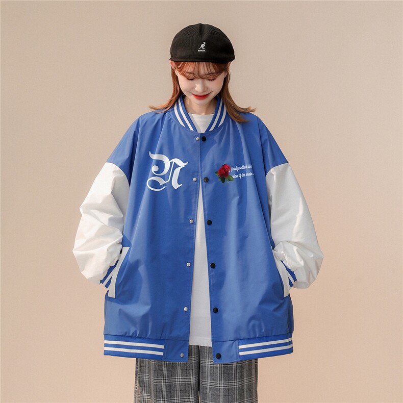 ！秋季新品玫瑰十字架ins潮牌印花棒球服夹克G73-P65控98,男装夹克,A247A