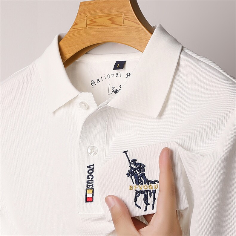 中年男士长袖T恤纯棉高端polo衫春秋季爸爸装卫衣上衣服刺绣秋衣,男装T恤,电商B212（原钱塘6029）