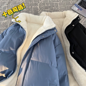 主推十万现货新款港版纯色港风立领宽松保暖棉衣外套MY9072-P65图片
