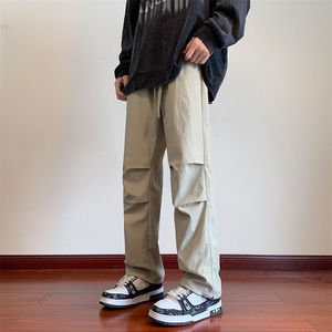 KP811 P45美式速干伞兵裤潮流休闲裤男宽松直筒拖地裤束脚裤卫裤图片