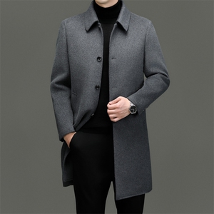 男士派克服外套休闲翻领羽绒内胆皮草大衣尼克服中长款图片
