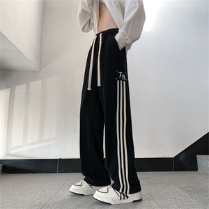 KZ17-P50 控68     大码条纹直筒休闲裤图片