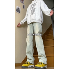 K2507-特p38<网络图>微辣微弹牛仔裤裤长裤黄泥色，男装牛仔裤，星座103A-1