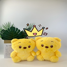 小黄熊可爱精品黄色熊玩具娃娃机公仔八寸生日礼物公仔