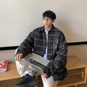 港风小香风长袖衬衫男大码中性风情侣潮衬衫男CCS8019P45图片
