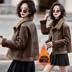 2026年冬季新款休闲外套时尚潮流，女装短外套，红依一坊