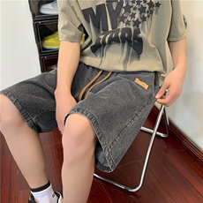 垂顺舒适牛仔五分裤透气清爽休闲时尚绣标短裤DK851-特批34，男装牛仔裤，星座718-1
