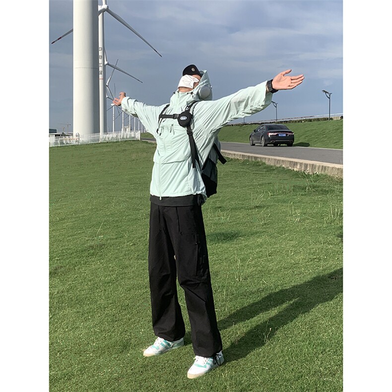B221美式ins街头hiphop宽松工装休闲裤子LK23122-P65控88,男装休闲裤,电商B221