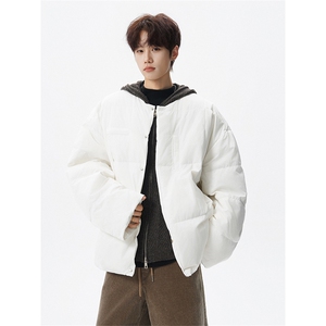 8XL-M 90白鸭绒！超厚短外套羽绒服男面包服棉衣YRFC06P220控258图片