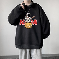 S6289-P28秋季圆领卫衣男大码韩版宽松长袖外套，男装卫衣，电商A040