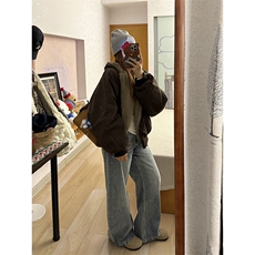 两面穿现货重磅短款座山雕棉衣男女双面穿毛毛绒棉服加厚外套，男装棉衣，电商A486