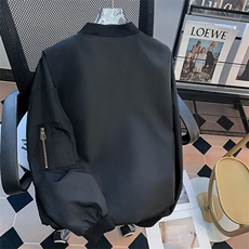 春秋新款纯色立领工装棒球服外套男女复古高街681-P60，男装工装外套，星座1109-3