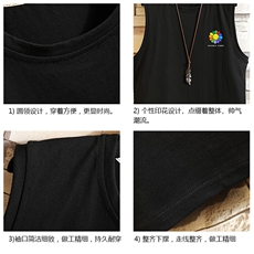 BX25101-P20港风运动汗背心男大码汗衫男无袖T恤男砖墙挂拍，男装T恤，电商A040A