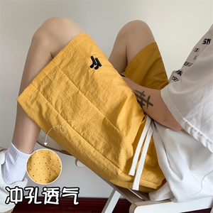 ！2025夏季新款男士冰丝短裤速干冲孔五分裤DK288特P25控39图片