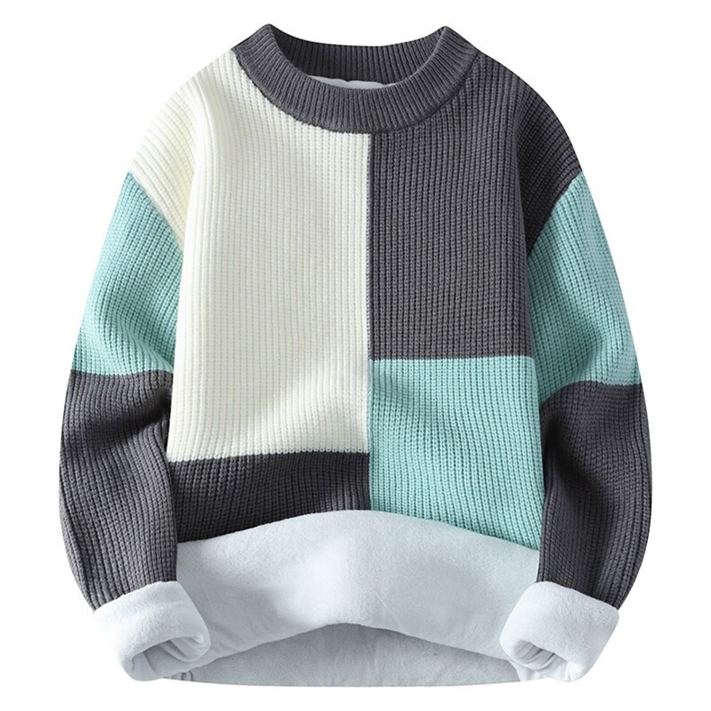 83587加绒-P60秋冬新款加绒毛衣男长袖针织衫,男装针织衫/毛衣,电商D310B
