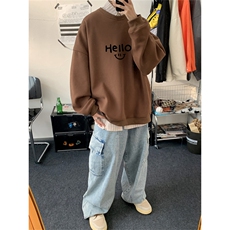 特P25控48秋冬新款男士圆领卫衣宽松休闲日常百搭上衣WQ2429，男装卫衣，电商B370