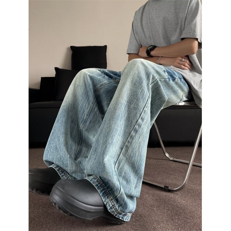 D219A/7668/P55高街牛仔裤男港风A，男装牛仔裤，电商D256A(原B258A)