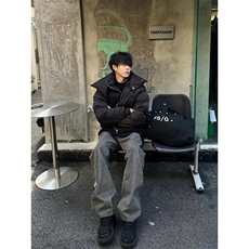 立领羽绒棉衣棉服男2024秋冬新款宽松保暖短款面包服M265，男装棉衣，星座1116A（原606A-3）