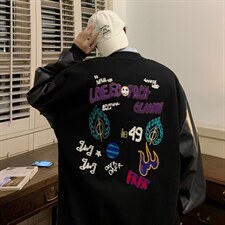 高街ins潮流宽松休闲夹克外套男春秋季新款嘻哈棒球服W5574-P62，男装夹克，星座512-2