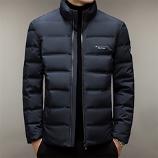 冬季新款男士立领加厚保暖羽绒服中年宽松立领御寒上衣男装外套，男装羽绒服，电商B212（原钱塘6029）