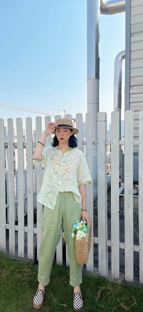 纯苎连衣裙小衫裤子裙子衬衣 时尚风 风淑女风休闲风，女装连衣裙，川哲