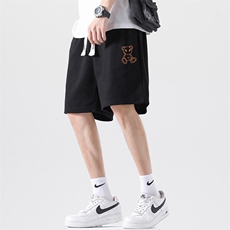 2026夏季新款潮流男士小熊印花华夫格短裤五分裤大码DK701-P15，男装牛仔裤，星座1816-2（原1210–2）