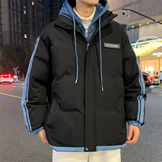 特批P75无差价冬季深度库存10W件假两件连帽棉衣男防寒棉服M2915，男装棉衣，电商A001