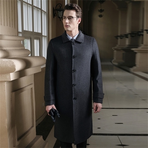 2025年秋季新款百搭男士翻领长坤款大衣，男装毛呢大衣，牧绒家园高端店