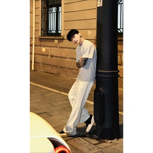 夏季美式cleanfit立褶微喇西裤男直筒垂坠感冰丝休闲裤K312-P35图片