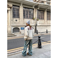 2025美式春季字母刺绣夹克男女街头休闲棒球服外套潮牌W6498-P69，男装夹克，星座412-1