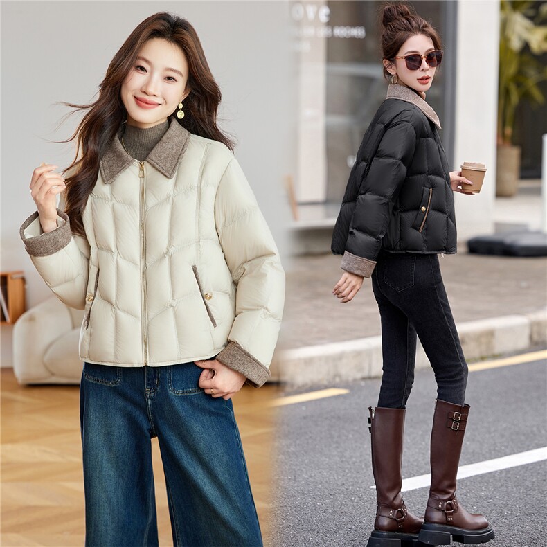2025冬季新款90绒轻薄羽绒,女装羽绒服,维一诺（1D095）