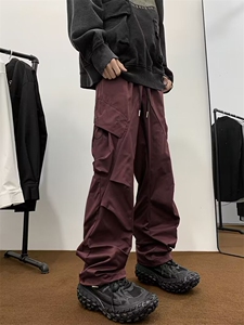 工装裤男直筒多口袋美式高街机能风学生休闲裤 A874 P38图片