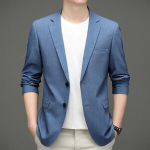 西服男薄款中年休闲西装外套男单西上衣便西2023春秋季新款时尚,男装西服,电商B212（原钱塘6029）