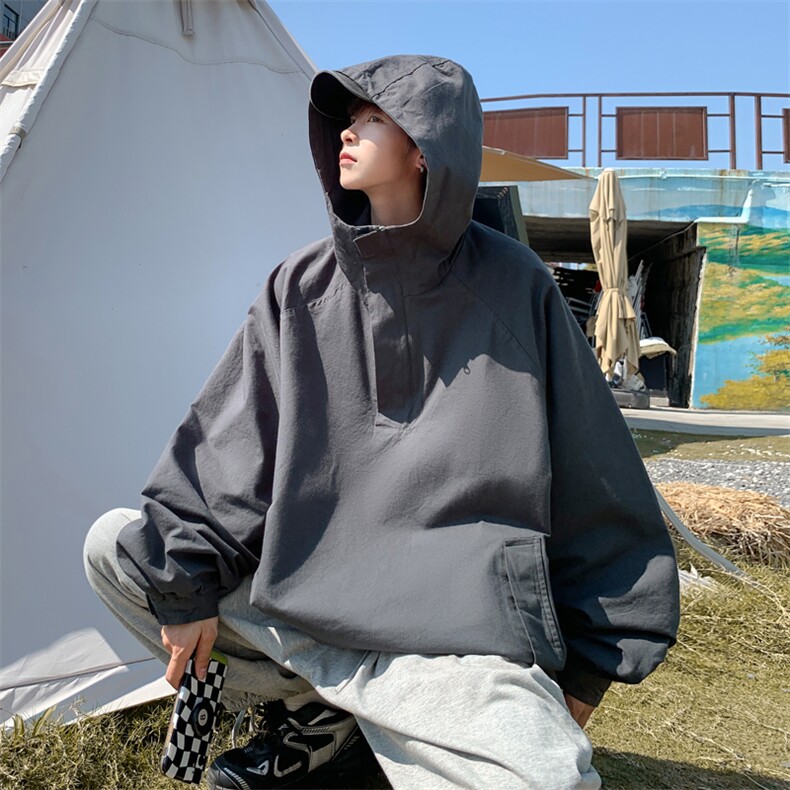潮机能风冲锋衣男款潮牌外套春秋户外登山连帽夹克WY039-P45,男装卫衣,星座308B-1