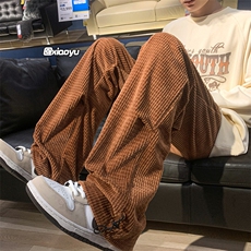 XZ616秋季宽松百搭灯芯绒玉米粒抽绳休闲裤TY954P45控58，男装休闲裤，星座512A（原616）