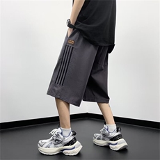 美式潮牌条杠短裤男夏季高街潮流痞帅抽绳运动短裤DK257-p35，男装牛仔裤，星座1001-1