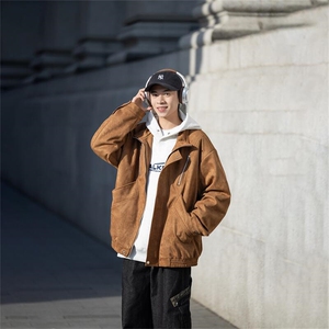 现货  2025秋款复古麂皮绒夹克外套 JK8087-P85图片