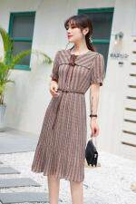 压绉连衣裙，女装连衣裙，千禧宏运