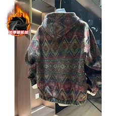 网图慎用大口袋540g重磅保暖银狐绒卫衣男W5409J加绒-特P75控138，男装棉衣，电商A001