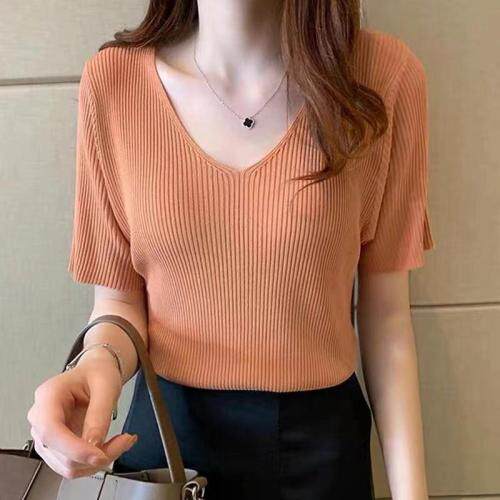 (现货)夏季新品糖果色显瘦冰丝小衫，女装，艺尚丽人