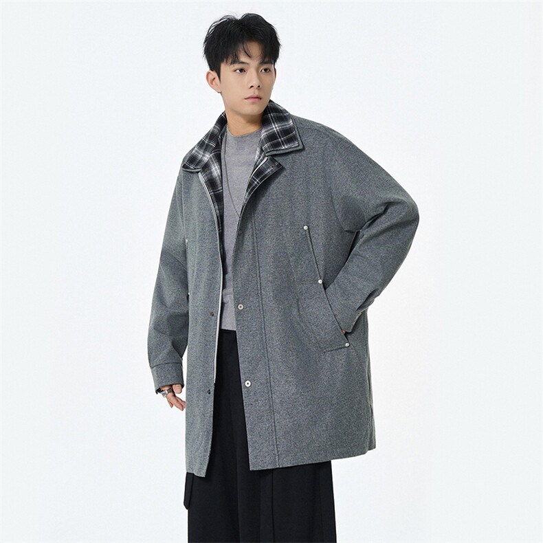 2026春季新款现货中长款夹克男风衣外套DSA157B-JK7992-特P85,男装夹克,电商A157B